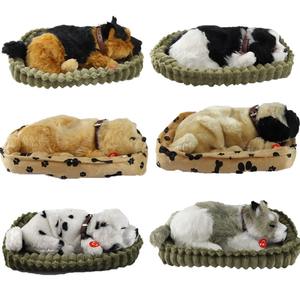 Jouet en peluche interactif pour chien avec respiration réaliste, ronflement, mouvement de soulèvement du ventre, peluche de berger allemand Golden Retriever - Product Image 1