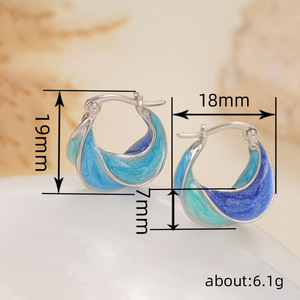Pendientes de aro con textura en espiral para mujer, estilo vintage, accesorios para las orejas de uso diario - Product Image 4