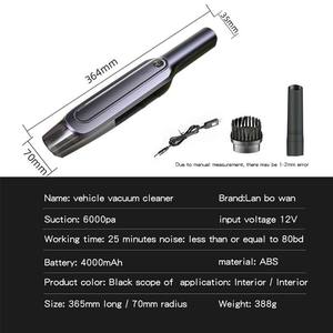 Aspiradora inalámbrica de alta potencia para coche, aspirador con boquilla larga, 6000Pa, adecuada para el polvo del vehículo, hogar, pelo de mascota - Product Image 2
