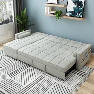 Sofá cama multifuncional pequeña sala de estar almacenamiento doble esquina concubina sentado y durmiendo doble uso plegable - Product Image 4