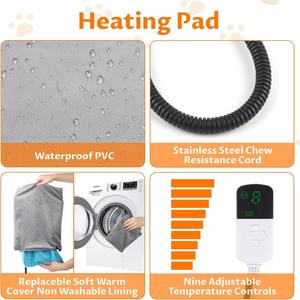 Heiz matte für Haustiere Indoor für Katzen & Hunde Katzen nest kissen mit Heizkissen All-in-One Pet Shelter Hunde bett - Product Image 2