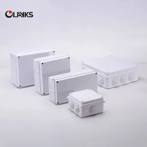 100x100 mini outdoor electrical ip65/55 waterproof white plastic small power junction box with connector terminal