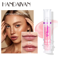 HANDAIYAN Gloss Repulpant pour les Lèvres en Tube Seringue, Huile Repulpante Éclatante Effet Verre, Hydratant Longue Durée