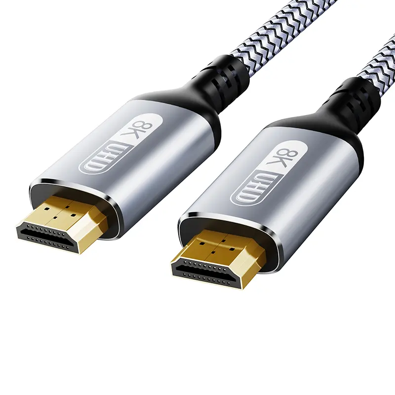 للبيع بالجملة كابل HDMI إلى HDMI عالي السرعة 8K HDMI 2.1 كابل لشاشات التلفزيون والكمبيوتر 1M 2M 3M