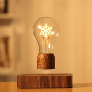 Promotional New Item <b>LED</b> Floating <b>Light</b> Bulb Snowflake Magnetic Levitation ABS Material Minimalist Style Bedroom Middle - Product Image 1