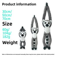 Super doux Long bras orang-outan singe paresseux PP coton maille de remplissage mignon Cub Simulation primate peluche brodé Technique
