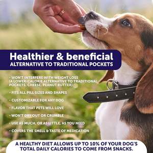 แผ่นห่อยาสำหรับสัตว์เลี้ยงที่มีเลซิตินเพื่อปกปิดยาและให้ยาสุนัขได้อย่างง่ายดาย ใช้เป็นกระเป๋าใส่ยาได้ - Product Image 3