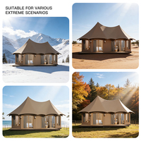 Tentes de luxe pour glamping en plein air, résistantes aux intempéries, avec structure en acier, grandes tentes de safari pour famille, hôtel-lodge avec salle de bain