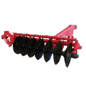 Disc plough used to obtain required tilth of 10-15 cm depth in the field. Ploughing is beneficial for open soil for drying