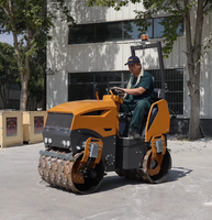 Compacteur à rouleaux de 1,2 tonne pour le compactage du sol, équipement de construction routière robuste pour le compactage de l'argile