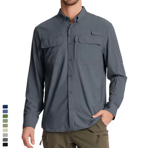 <span class=keywords><strong>Chemise</strong></span> <span class=keywords><strong>de</strong></span> <span class=keywords><strong>travail</strong></span> à manches longues pour <span class=keywords><strong>homme</strong></span>, idéale pour la randonnée, le camping, la pêche et les loisirs, avec deux poches poitrine, OEM - Product Image 4