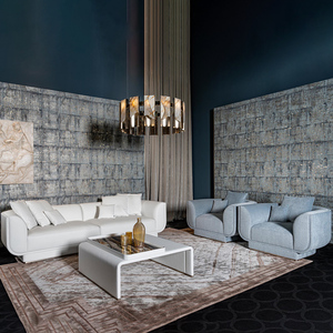 Juego de Muebles de Sala de Estar de Lujo Moderno en Terciopelo Italiano, Estilo Villa, Precio de Fábrica, DS-VISIONNAIRE - Product Image 1