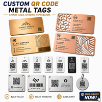 Étiquettes métalliques personnalisées avec code QR pour sacs tricotés et identification d'objets personnels