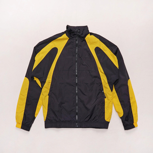 トラックスーツ防水ナイロンサイドストライプウインドブレーカースタンドカラーロゴブランド反射ストリップ - Product Image 3