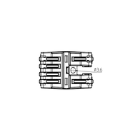 Connecteur de câblage rapide universel XLCF FKS-422-4 à poignée colorée, 32A SPL63 SPL93, bornes 6P/9P, boîtier en nylon