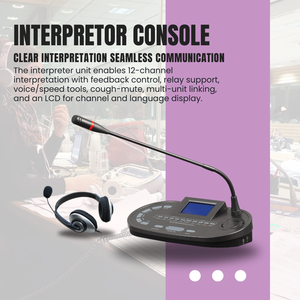 Panvotech Thiết bị hội nghị di động hồng ngoại không dây đồng thời giải thích hệ thống cho dịch đa ngôn ngữ - Product Image 2