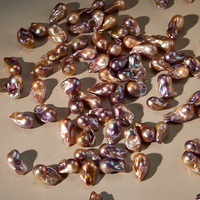 Perles d'eau douce baroques irrégulières en vrac, naturelles, violettes, Zhuji, 14-17 mm, pour la fabrication de bijoux