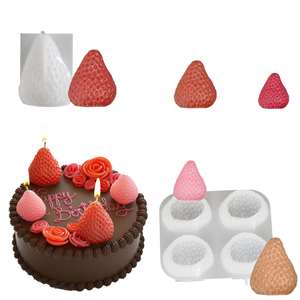 Moule en silicone fraise, moule en silicone pour fondant, moules en silicone pour décoration, moule à chocolat - Product Image 1