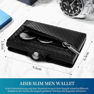 <strong>Best</strong> Seller <strong>Men</strong> <strong>Card</strong> Holder Wallet With Double <strong>Card</strong> Holder Carbon Fiber Safty RFID Blocking Function for Holding Credit <strong>Cards</strong> - Product Image 4