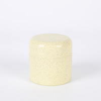 Pot en plastique biodégradable en paille de blé, couleur personnalisée, vide, rond, avec couvercle à vis, pour emballage de crème cosmétique