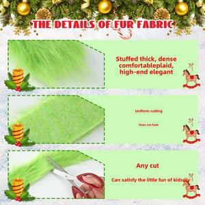 Adorno Navideño de Piel Sintética, 3 Rollos de Cinta Decorativa Esponjosa para Manualidades, Tejido a Mano, Ropa, Botas, Guirnaldas - Product Image 3