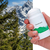 Vente en gros, anti-transpirant naturel sous le bras sans aluminium, bâton déodorant longue durée à la menthe eucalyptus