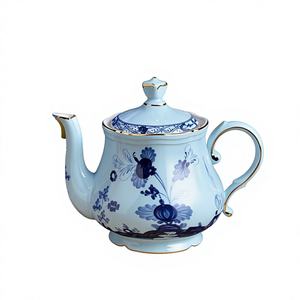 ชุดกาแฟและชาเซรามิกหรูหราสไตล์มินิมอล พร้อมลวดลายสีน้ำเงิน เป็นมิตรกับสิ่งแวดล้อม คุณภาพสูง ปรับแต่งได้ ผลิตจากโบนไชน่า - Product Image 1