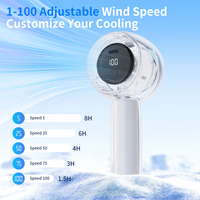 Nuevo Ventilador Portátil Transparente de Seis Colores, Mini Ventilador de Mano Recargable por USB, Plegable, Silencioso, con Control Táctil, para Uso en Automóviles y Autocaravanas