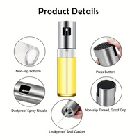 Bouteille pulvérisateur d'huile d'olive en acier inoxydable, pulvérisateur d'huile pour la cuisine et le camping