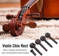 HUASHENG High Quality Violin Fitting Set Full Size Replacement Parts String Instruments Ebony Materials Violin Accessories