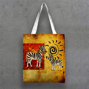 Bolsa <span class=keywords><strong>de</strong></span> Mano <span class=keywords><strong>de</strong></span> Lona Ecológica con Diseño Personalizado <span class=keywords><strong>de</strong></span> Arte Nacional Africano, Pintura al Óleo <span class=keywords><strong>de</strong></span> Dibujos Animados - Product Image 5