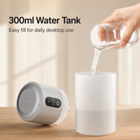 Nouvel humidificateur ultrasonique portable USB pour voiture, 300 ml, avec veilleuse, fonctionnement silencieux et contrôle tactile, idéal pour la maison