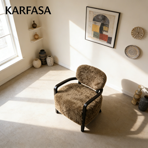 <span class=keywords><strong>Poltrona</strong></span> Moderna in Stile Europeo/Americano con Struttura in Legno e Imbottitura in Schiuma, Comoda e Rilassante per Soggiorno/Camera da Letto/Angolo Lettura - Product Image 3