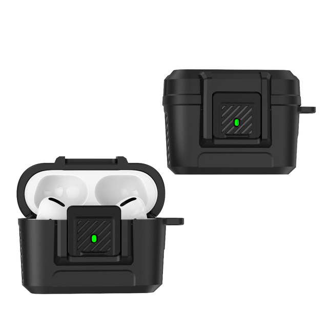 Secure Lock Fit Case for Airpods Pro 2nd Generation 2022 TPU Material Secure Lock Clip & Keychain Cover