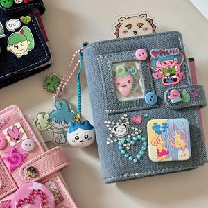 Hồng Denim M5 Chất Kết Dính Máy Tính Xách Tay-Tự Làm Thẩm Mỹ Tạp Chí Nạp Lại Cho Sinh Viên, Du Lịch Di Động Nhật Ký Với Các Trang Trống - Product Image 5