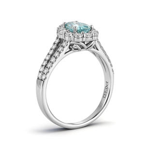 แหวนหมั้นเงินแท้ S925 ชุบทอง 18K ประดับเพชรทรงลูกแพร์ D VVS มอยส์ซาไนต์ ฝังแบบหนามเตย รับรองโดยผู้เชี่ยวชาญ แหวนหรูหรา - Product Image 4