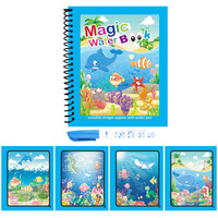 Livre de coloriage magique à l'eau multi-styles pour tout-petits, jouet de dessin et d'histoire, livre de peinture à l'eau pour enfants, écologique