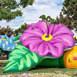 Piattaforme Gonfiabili Personalizzate per Piscina, Materassini Galleggianti a Forma di Fiore, Anelli da Nuoto in PVC, Amaca Acquatica Portatile - Product Image 4