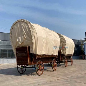 Caravana de lujo vintage de madera con techo para camping al aire libre, remolque ligero para glamping, venta al por mayor - Product Image 3