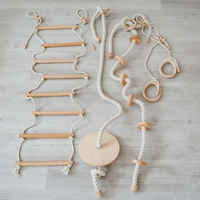 Structure d'escalade pour enfants avec 6 panneaux modulaires, mur d'escalade suédois réglable pour la maison, aire de jeux intérieure en bois massif