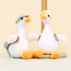 Wholesale Mini White <strong>Goose</strong> Plush Toy Small Doll Animal Duck Plush Cute Girl Bag Car Charm Keychain - Product Image 5