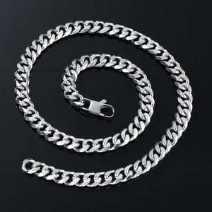 Simple Titanium Steel Necklace, Street Hip Hop Hipster Side <b>Cuban</b> <b>Chain</b> Jewelry Tanjing Fashion Lijing Necklace - Product Image 4