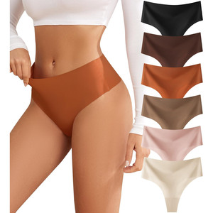 Culottes string sans couture taille haute pour femmes, respirantes, sexy, avec découpes - Product Image 3