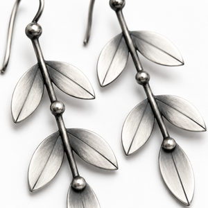 Set di Orecchini e Collana con Ciondolo a Foglia di Salice in Stile Bohémien Vintage, Gioielli Minimalisti alla Moda per Donne - Product Image 4