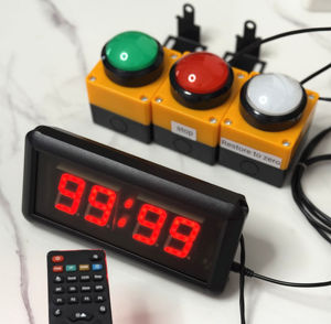 <span class=keywords><strong>Chronomètre</strong></span> numérique LED à 4 chiffres de 1,5 pouce avec télécommande, horloge de compte à rebours précise pour les jeux et les compétitions - Product Image 4