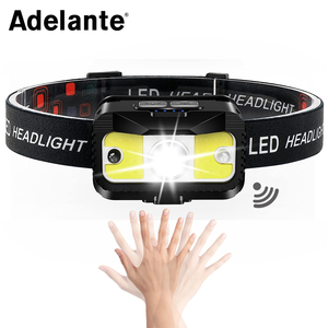 <span class=keywords><strong>Led</strong></span> đèn pha có thể sạc lại, siêu sáng đầu đèn Đèn Pin 300 lumen với <span class=keywords><strong>COB</strong></span> ánh sáng, 8 chế độ cảm biến cảm ứng làm việc ánh sáng - Product Image 1