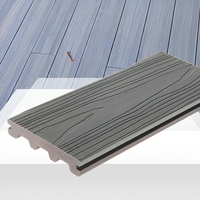 Planche de terrasse extérieure en composite bois-plastique durable, étanche, pour jardin, vente en gros d'usine, profil de pont en WPC