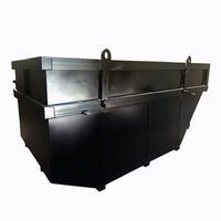1.5cbm Mini chariot élévateur benne auto-vidage trémie bacs basculants benne en acier benne basculante