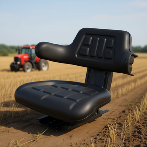 Siège de tracteur avec dossier noir D0100HEXCMG pour machines agricoles - Product Image 2
