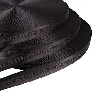 black thick bag carry strap nylon webbing garment belt and keychain